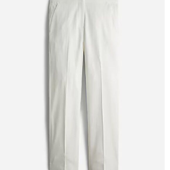 J. Crew Ivory  Kate straight-leg pant in bi-stretch cotton blend NWT - Picture 4 of 13